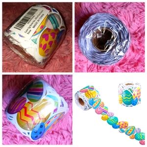 Easter Egg Bulletin Board Borders 65.6ft roll, Easter decorative paper trim